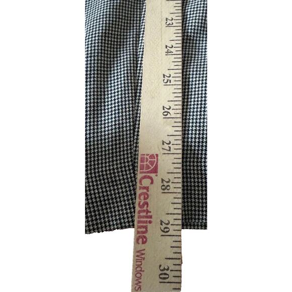 Liz Claiborne Classics Wool Pants Sz 12 Houndstooth Pleated Lined Back Zip Retro - Picture 8 of 10